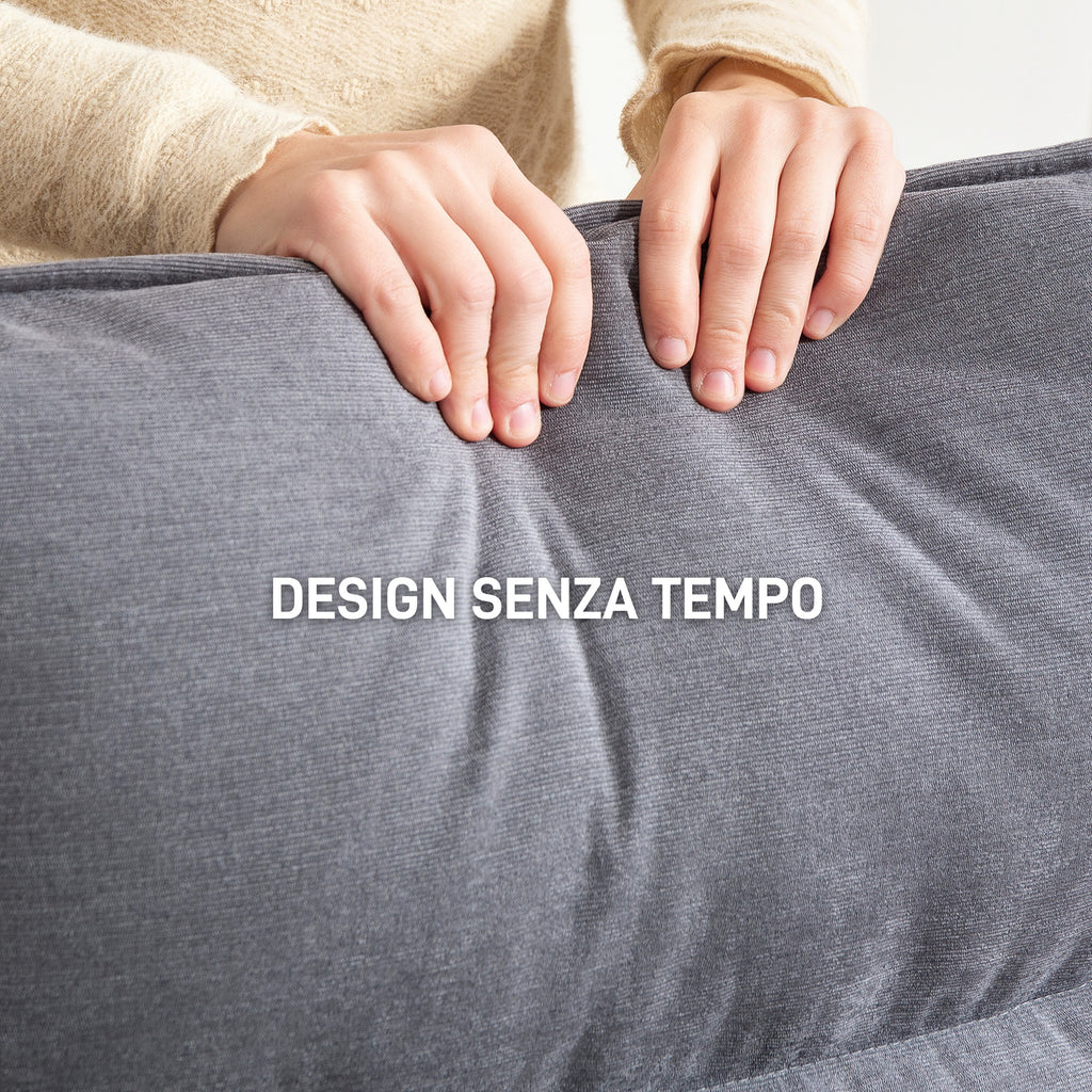 Modern Rocking Chair with Wooden Armrests and Thick Velvet Cushions, 67x83x105 cm, Grey