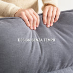 Modern Rocking Chair with Wooden Armrests and Thick Velvet Cushions, 67x83x105 cm, Grey