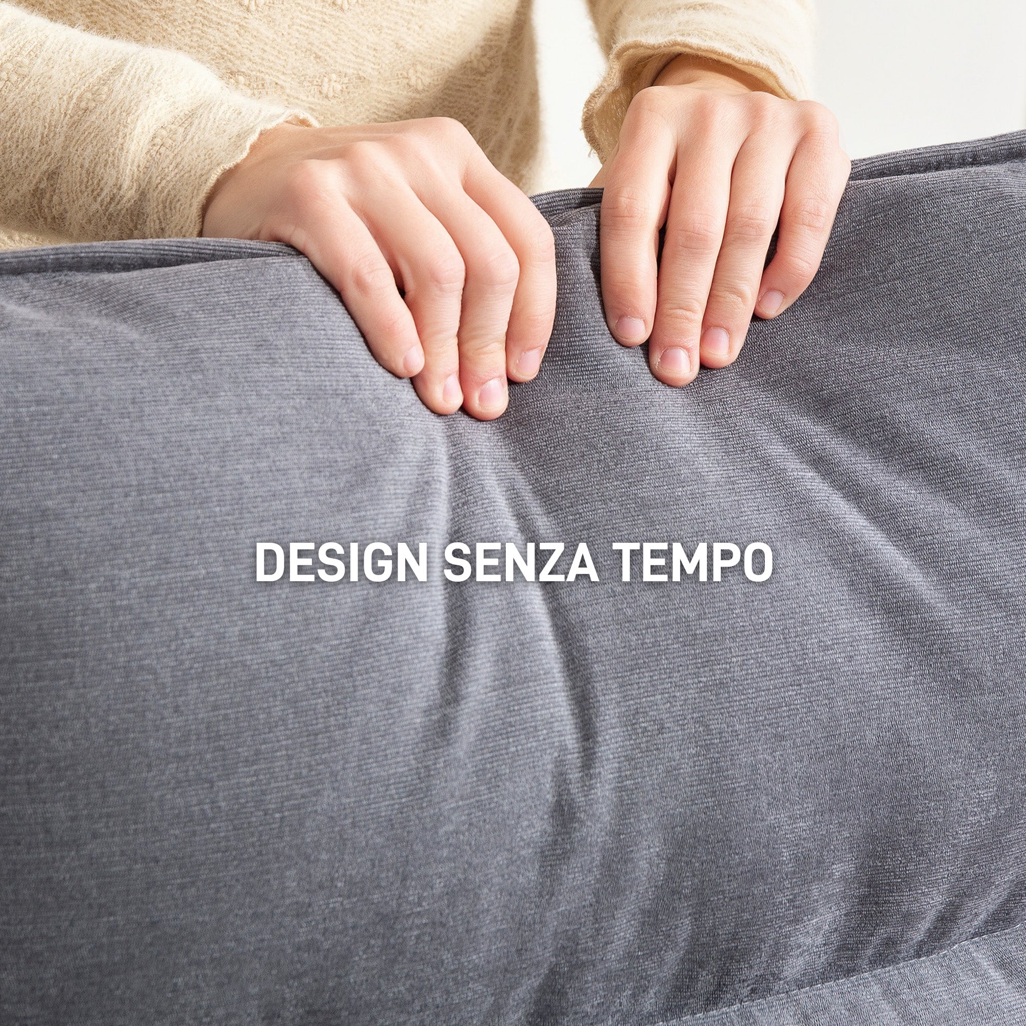 Modern Rocking Chair with Wooden Armrests and Thick Velvet Cushions, 67x83x105 cm, Grey