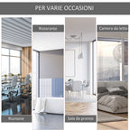 Roller Shade Awning with Crank Handle, Wall or Ceiling Mounted, 120x200cm, Beige