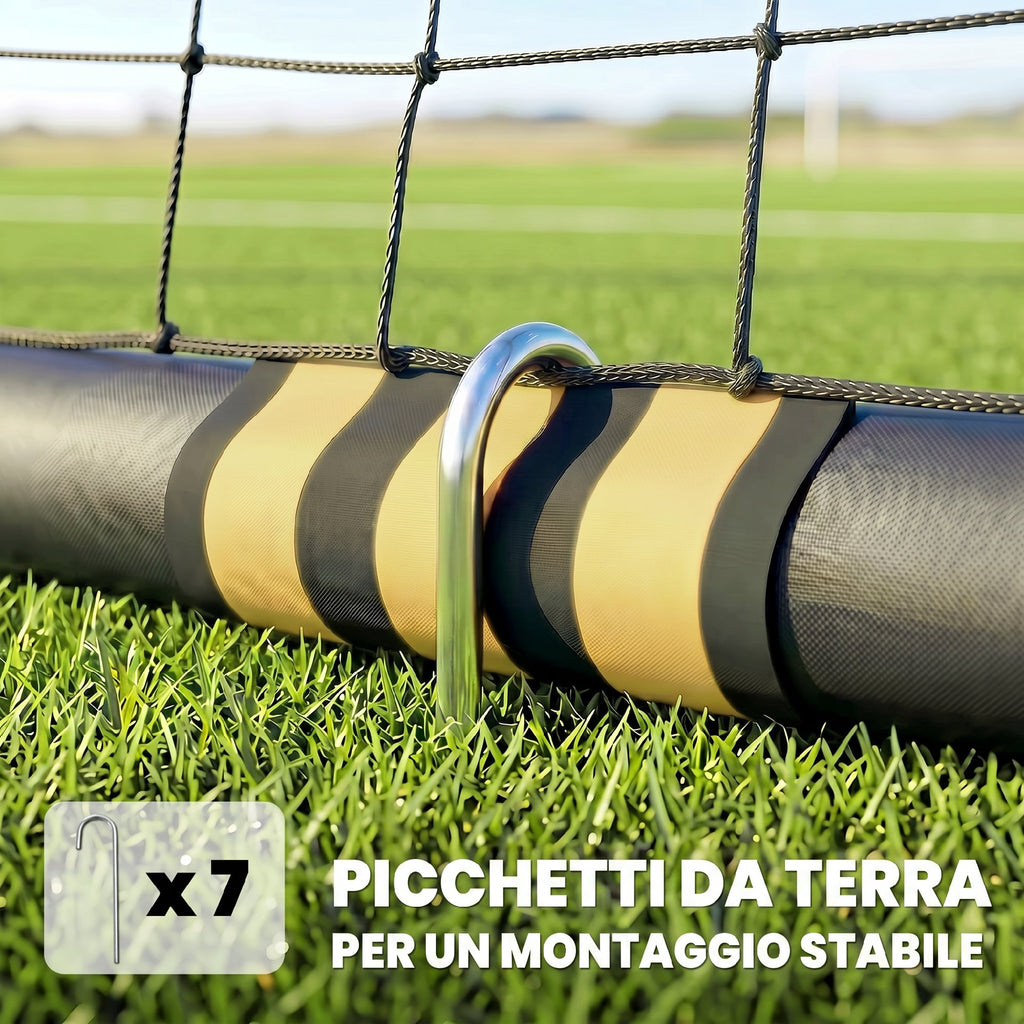 SPORTNOW Soccer Goal with Net and EPE Padding, 3x1.2x2 m, Yellow