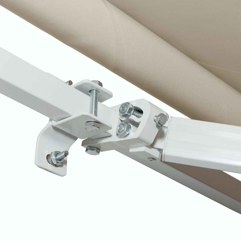 Outsunny Outdoor Awning with Crank Arms, 350x250 cm, Cream