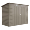 Outsunny Steel Tool Shed with 2 Vents and Latch, 249x121x183 cm, Light Grey