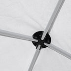 2.5 x 2.5 m Waterproof Folding Gazebo with Ropes and Pegs, Steel and Oxford Fabric, White - Borge' Group Limited