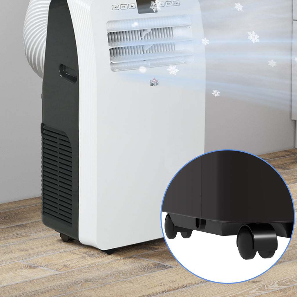 Portable Air Conditioner with Timer, 3 Modes and 3 Speeds, in ABS Plastic, 44.3x34x81.5 cm, White - Borgè