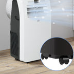 Portable Air Conditioner with Timer, 3 Modes and 3 Speeds, in ABS Plastic, 44.3x34x81.5 cm, White - Borgè