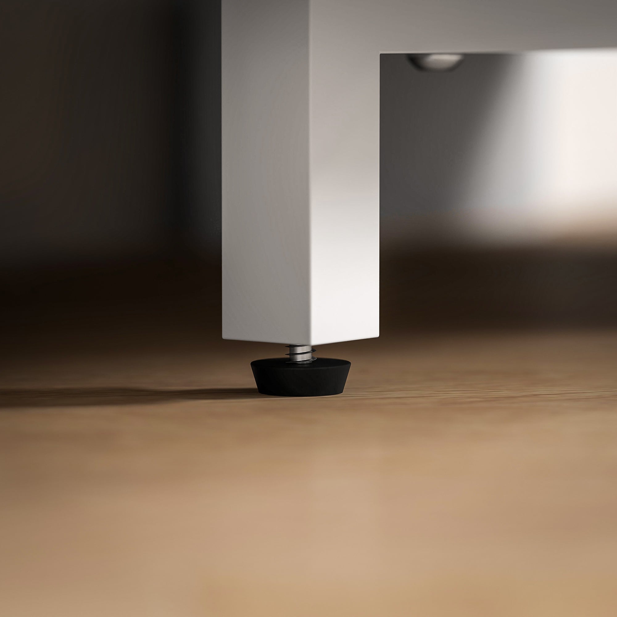 Corner TV Stand for 47" Max with 2 Open Shelves, Wooden, 110x36x45 cm, White