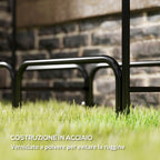 Indoor and Outdoor Metal Log Holder with Firewood Holder and Cover, 120x36x99 cm, Black