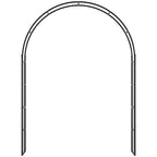 Outsunny Garden Arch for Climbing Plants and Decorations, Black Metal, 157x40x223cm