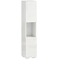 HOMCOM Slim 5-Tier Multimedia Cabinet with Adjustable Shelves, White