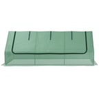 Small Greenhouse with 2 Side Windows and Central Window, in Steel, PE and PP, 240x90x90 cm, Green