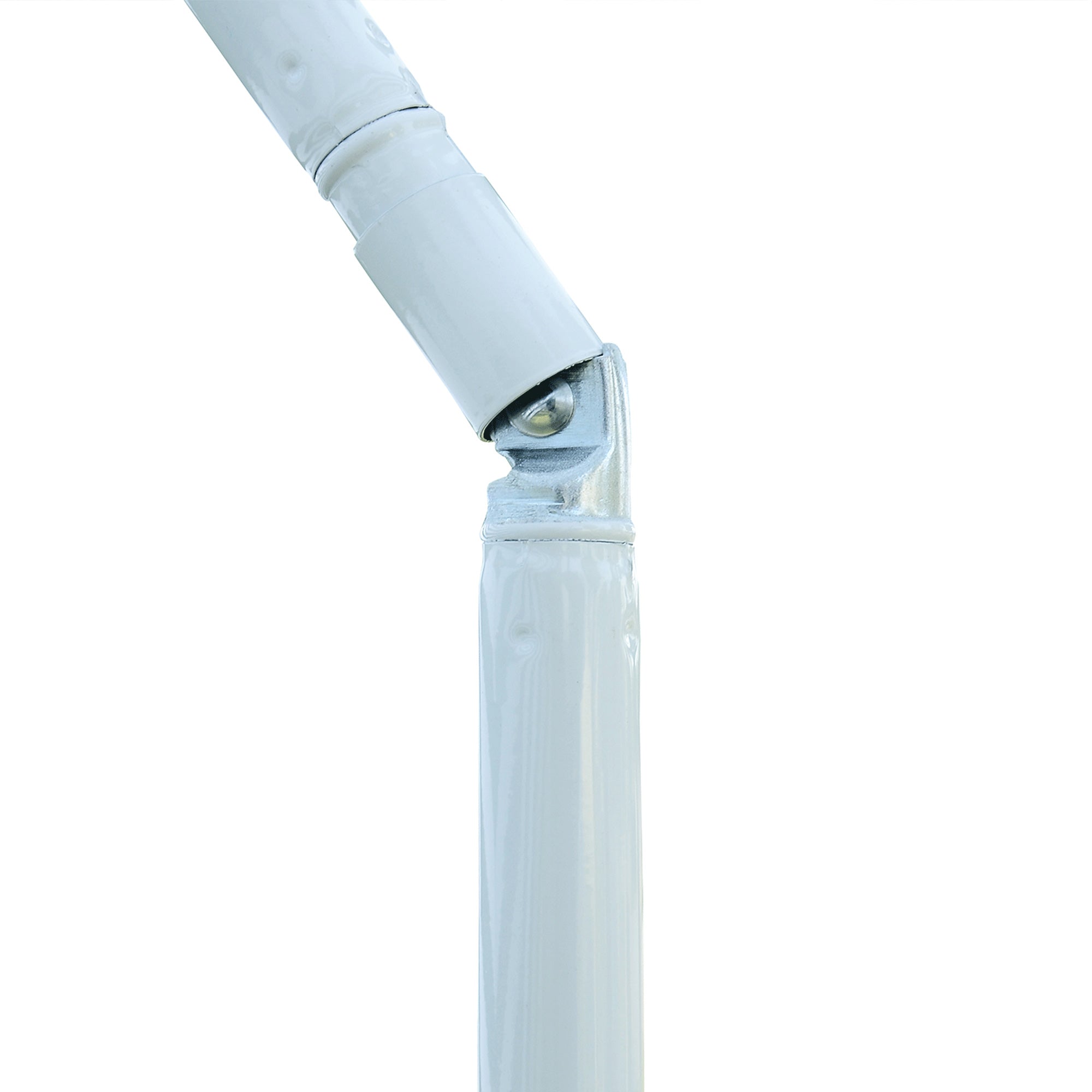 Tilting and Round Beach Umbrella in Metal and Polyester, Ø1.8x2 m, Green and White