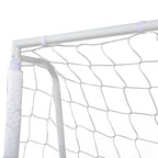 Outdoor Metal Football Goal with Target and Oxford Cloth Posts, 186x62x123 cm, White