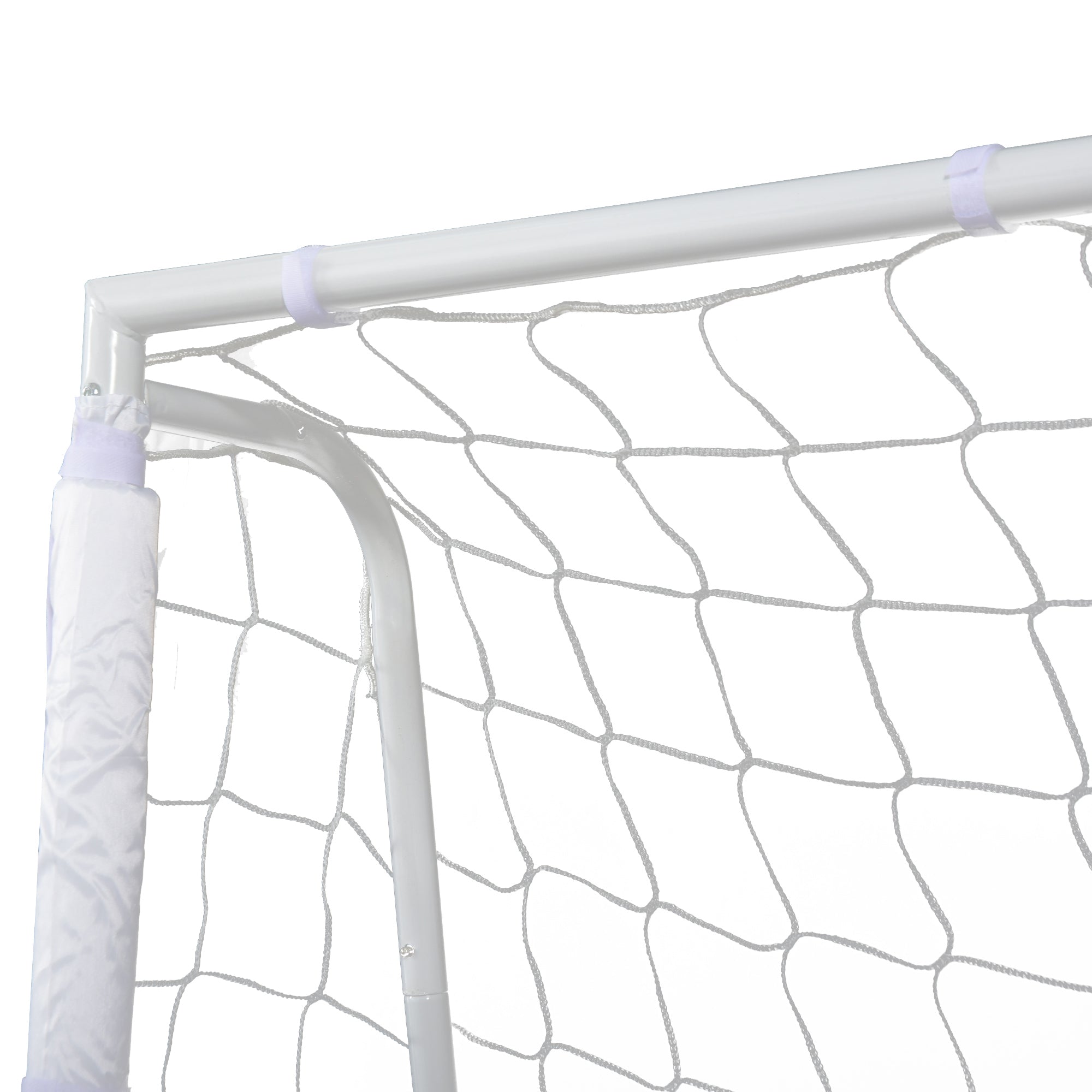Outdoor Metal Football Goal with Target and Oxford Cloth Posts, 186x62x123 cm, White