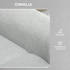 Recliner Chair with Heat, 8 Massage Points and 5 Modes, Chenille Fabric, Light Grey