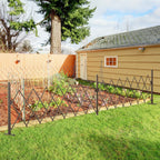 Outsunny extensible fence self-supporting steel and aluminum, width 52-405 cm, dark brown - Borgè