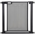 Push-Dog Gate with Automatic Closure, Steel and ABS, 75-82x76 cm, Black