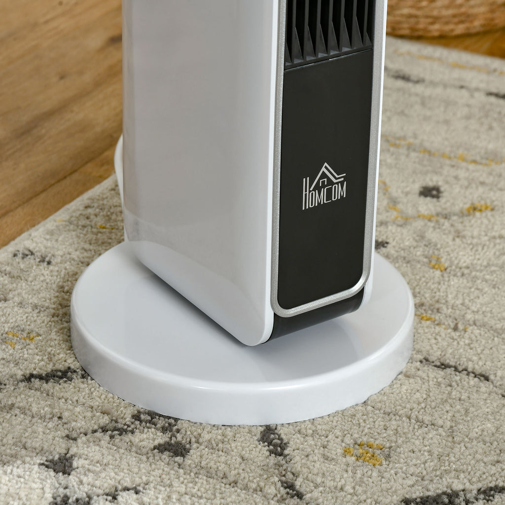 HOMCOM 2200W Electric Ceramic Heater with 3 Modes, 8-Hour Timer, Remote Control, LED Panel, White