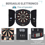 8 Player Electronic Dartboard with 6 Darts, LCD Screen, 2 Doors and 26 Game Modes
