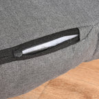 Single Sofa Bed with Cushion and 5-Level Reclining Backrest, 62x78x70 cm, Grey