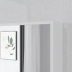 Bathroom Cabinet with Mirror, Shelves and Adjustable Shelf, Wall Mounted, 60x15x76cm, White
