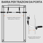 Door-Mounted Pull-Up Bar, Screw-Free Installation and Steel Tube Frame, Max. Weight: 110 kg