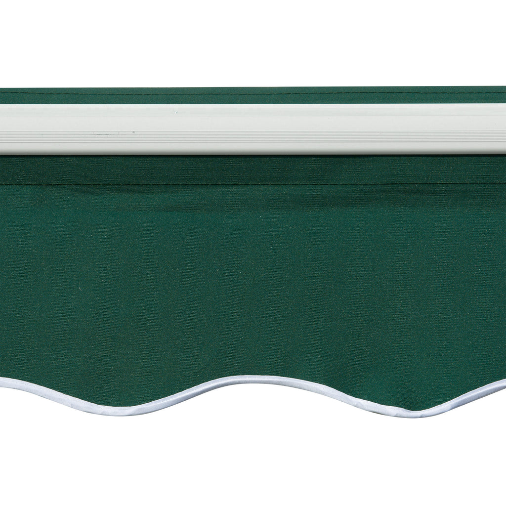 Outsunny 3x2m Adjustable Angle Crank Awning in Aluminum, Steel and Green Polyester
