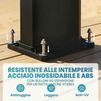 Outsunny 35L Solar Shower, Frost Protection, 2 Shower Heads, Foot Tap
