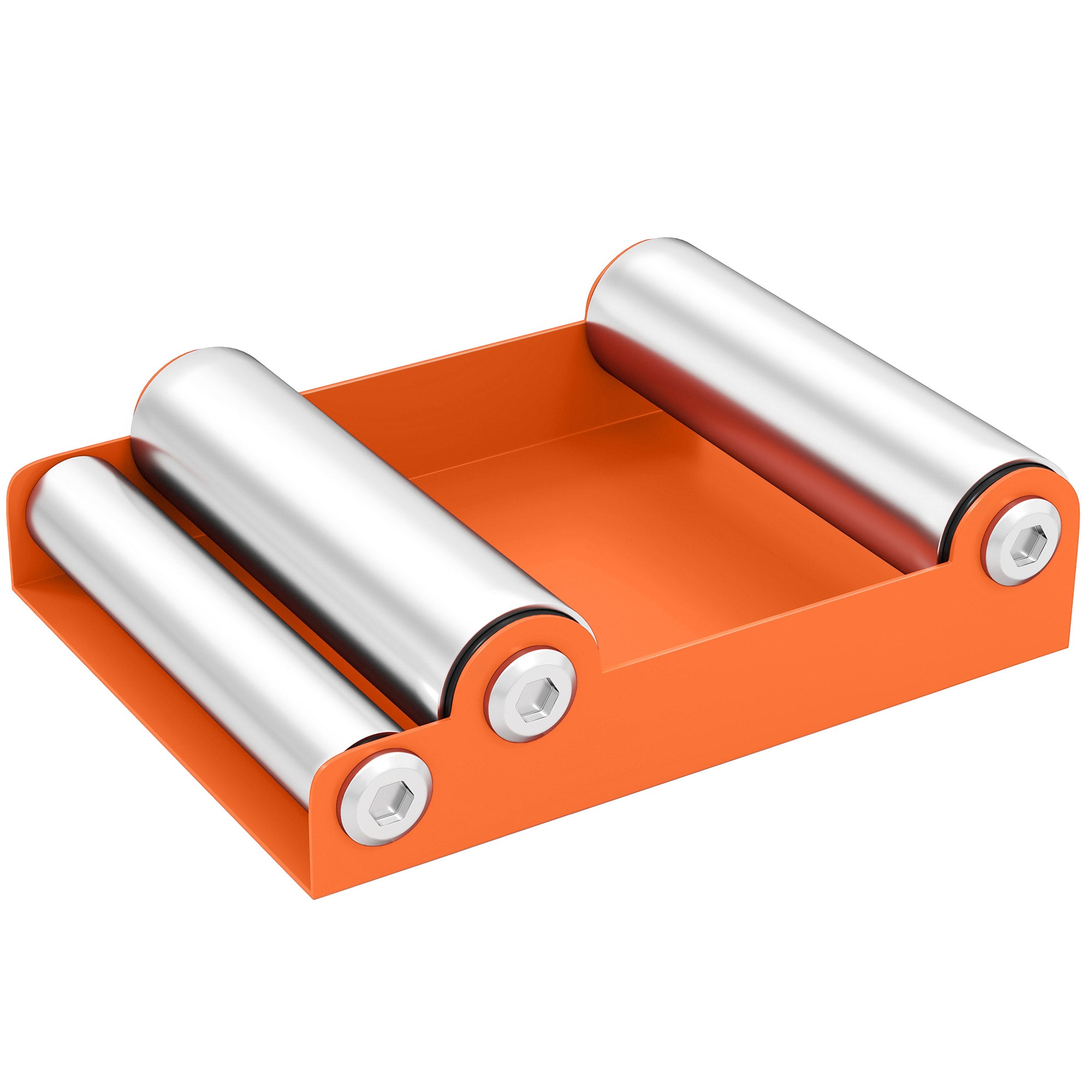 Motorcycle Stand with Non-Slip Support and 3 Rollers, Steel and Aluminum, 15x11.5x4 cm, Orange