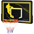 sportnow Basketball Hoop for Children and Adults Indoor and Outdoor in Steel and PE, 110x90x70 cm, Black and Yellow
