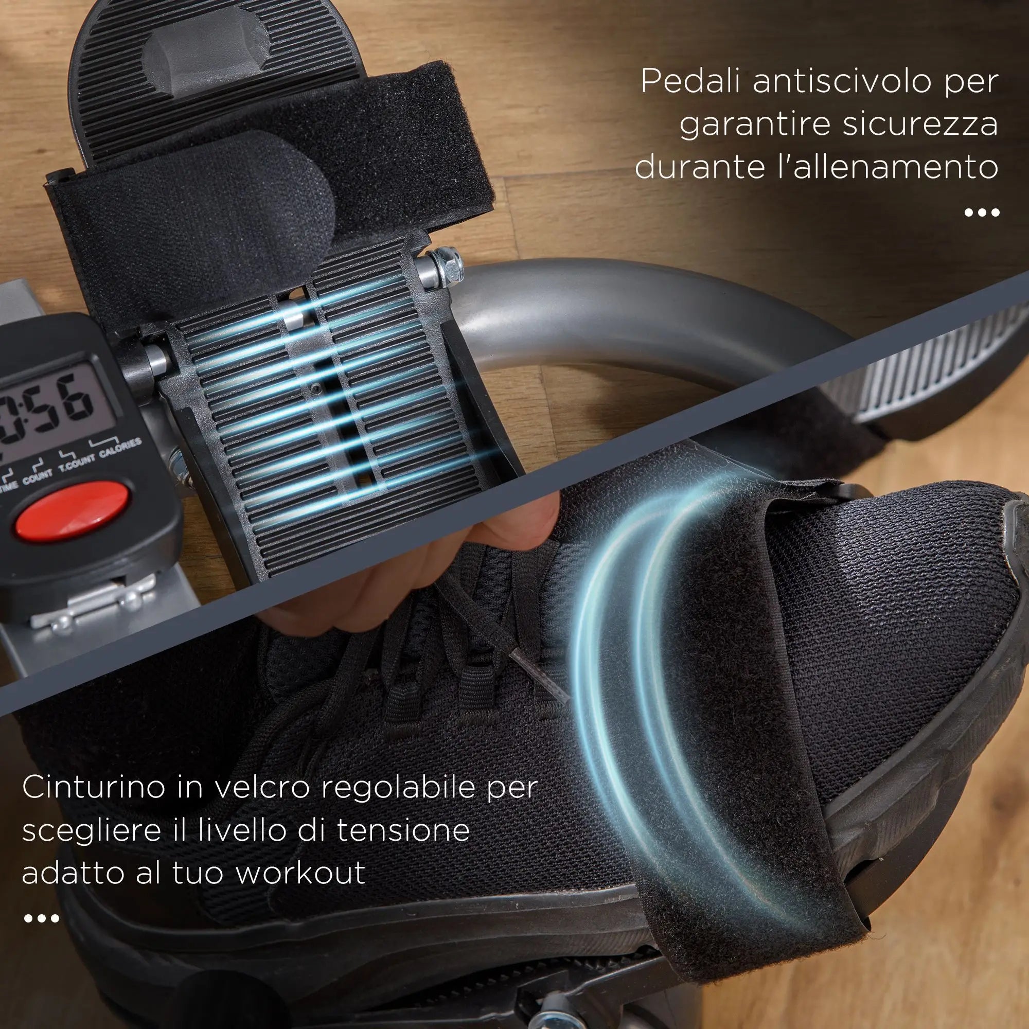 Folding Rowing Machine, 4 Resistance Levels and Display, Steel and ABS, 129x70x70 cm - Borge' Group Limited