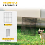 PawHut Dog Playpen, Expandable and Foldable, 50 x 60 cm, Black