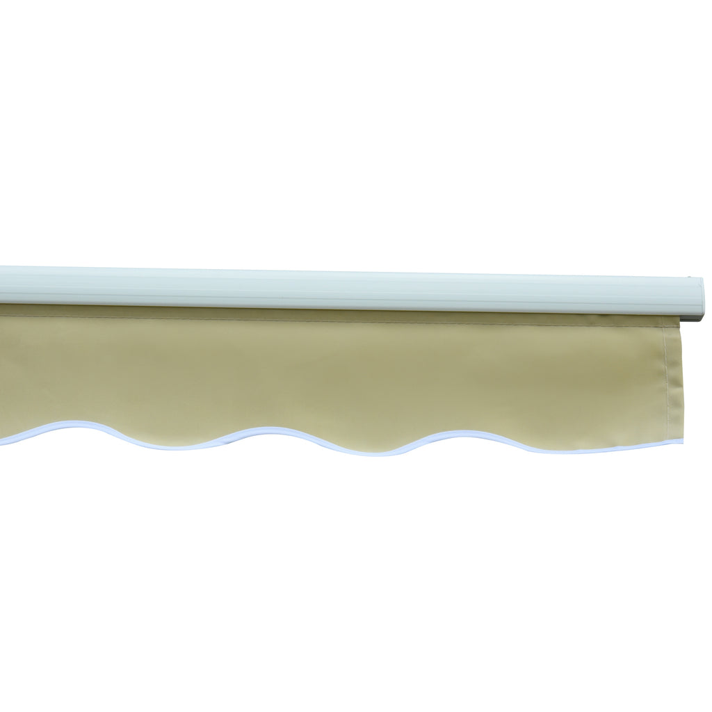 Outsunny Outdoor Awning with Crank, Metal and Polyester, 3x2.5m Beige