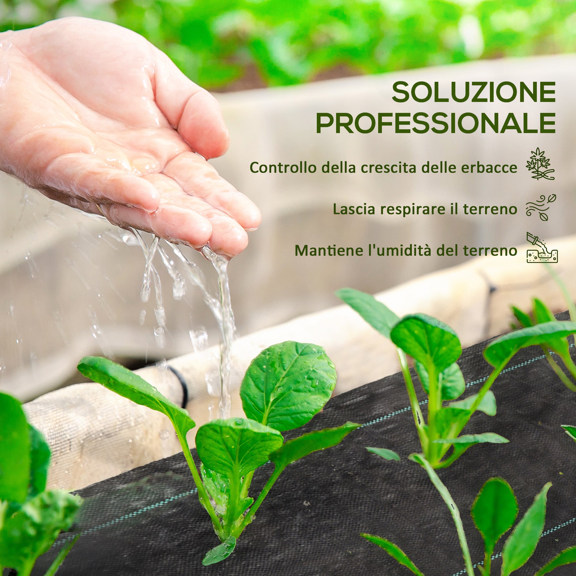 100x2m Breathable and Anti-UV Polypropylene Black Mulch Sheet