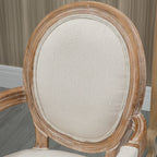 Homcom Classic -style living room chair padded with fabric coating, 56x54x96cm, white cream - Borgè