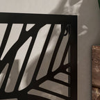 Outsunny Raised Planter with Decorative Trellis for Climbing Plants on the Ground and Wall in Metal, 61x23x113 cm, Black