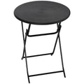 Outsunny Round Folding Garden Table in Steel and HDPE, Ø60x73 cm, Dark Grey