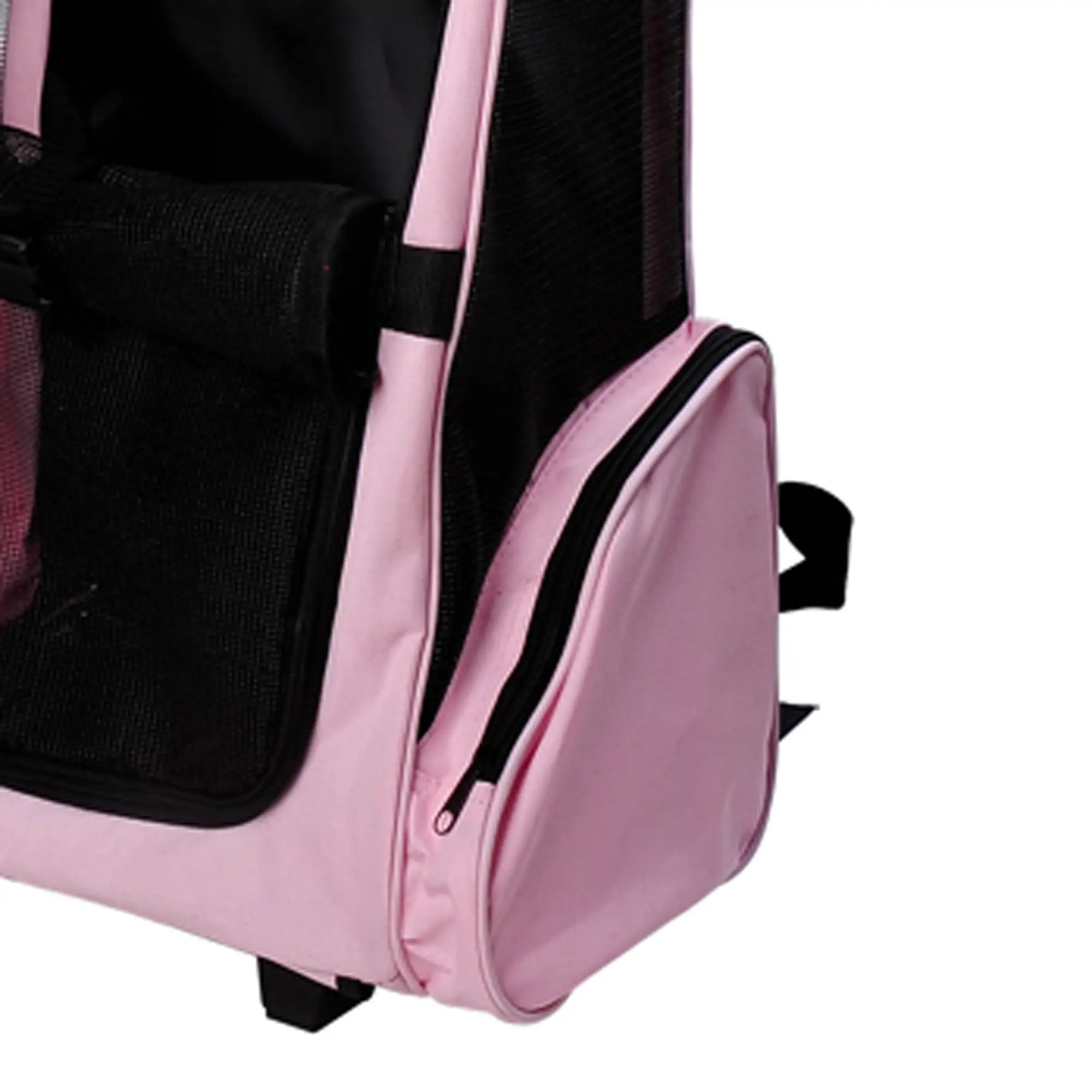 2 in 1 Dog and Cat Carrier Backpack with Side Pockets, Telescopic Handle and Wheels, 42x25x55cm, Pink - Borge' Group Limited