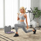 HOMCOM 10 kg Dumbbell Set with Weight Case, in Metal, PU and Plastic, 41x30x8 cm, Multicolor