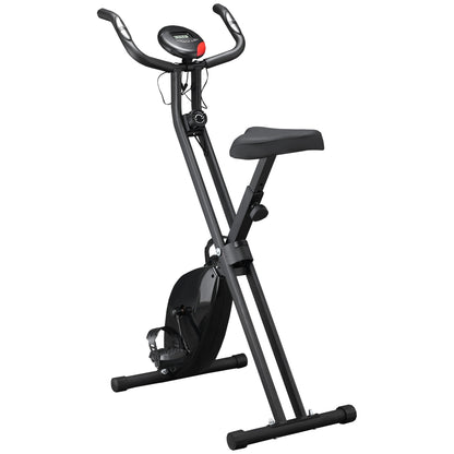 HOMCOM Professional Exercise Bike with Resistance and Adjustable Height, in Steel and PP, 41x86x112 cm, Black