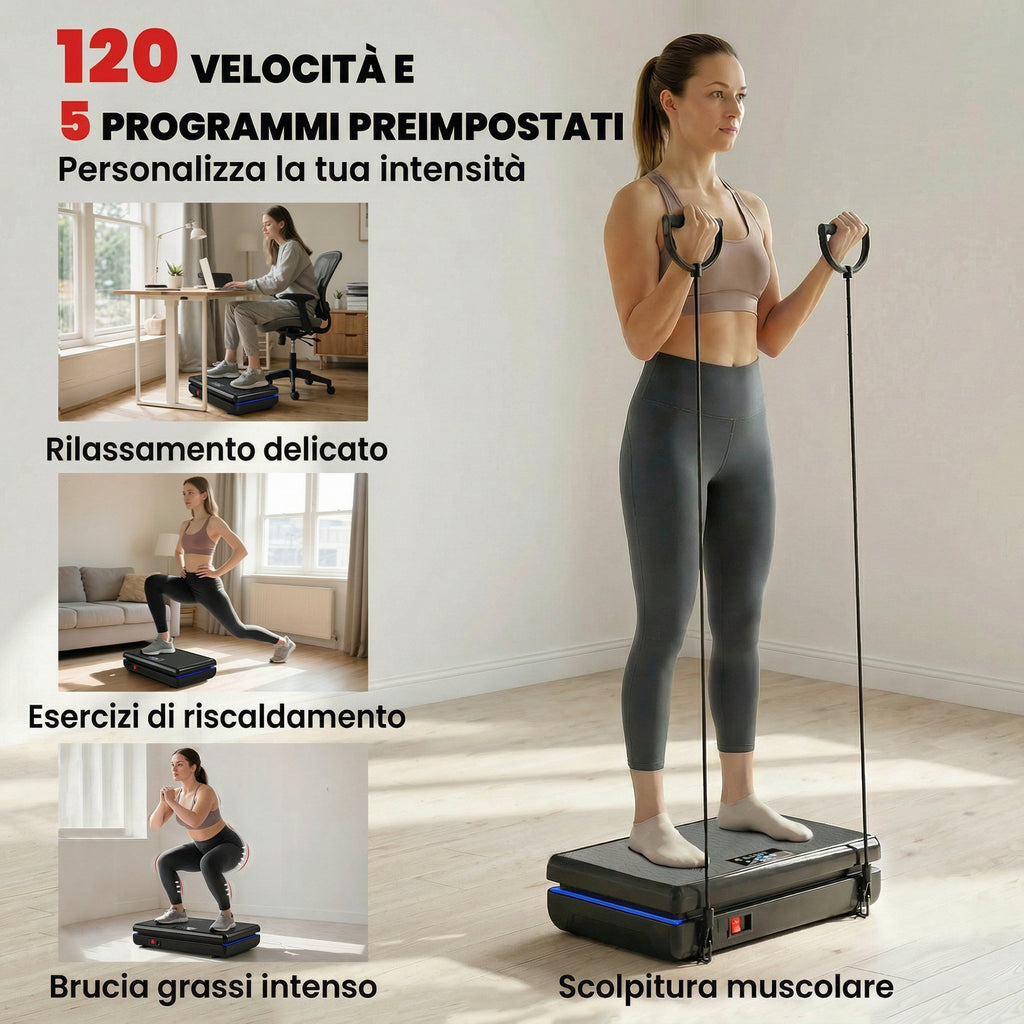 SPORTNOW Vibration Platform with 120 Speed Levels and 5 Programs