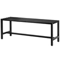 Outsunny Modern Industrial Outdoor Bench for Patio and Garden, Backless, Black