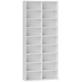 CD and DVD Shelves 18 Compartments Max. Capacity 640 CDs/360 DVDs 430 Blu-rays 78.5 x 24 x 175 cm White