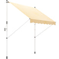 Outsunny 3x1.5m Arm Awning with Crank and Telescopic Structure, Orange and White