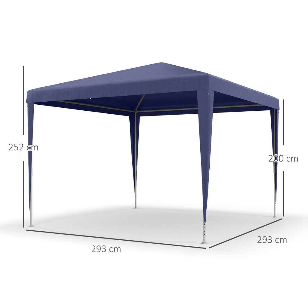 Garden Gazebo 3x3 m Foldable and Portable with Anti-UV Cover, Blue