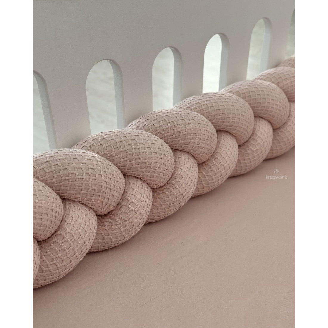 Satin bed linen set "Platinum" for Smart bed crib Dusty Rose