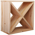 HOMCOM Bottle Rack Cabinet for Wines and Spirits 24 Bottles, 4 Sections Natural Wood, 50 x 26 x 50cm - Borgè