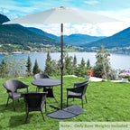 Set of 2 Cross Base Umbrella Weights 28 kg with Fan Design, in Rosin, 66x47x4.2 cm, Bronze