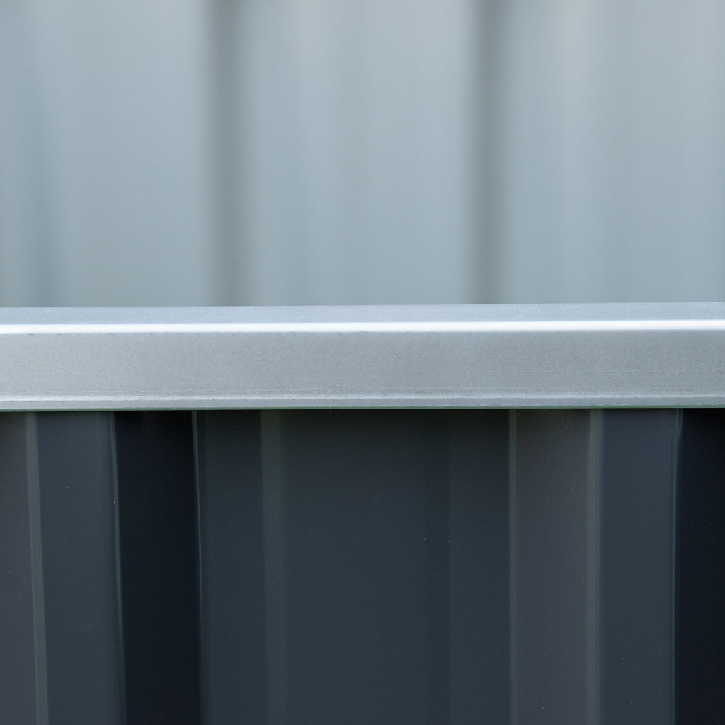 Steel Raised Garden Bed, Open Bottom and Assembly Without Tools, 90x90x30cm - Borgè