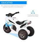 3-Wheeled Ride-On Toy Motorcycle for Kids 18-36 Months Police Style with Music and Headlights, Blue